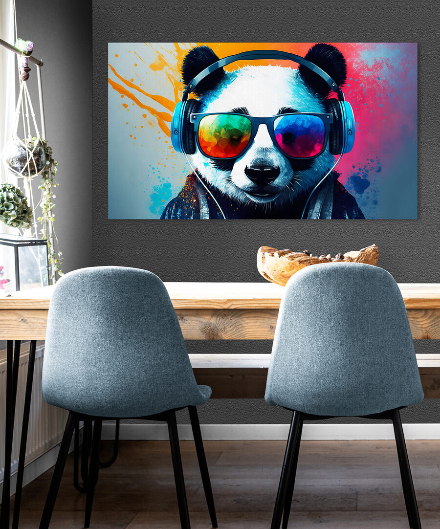 Obraz Panda se sluchátky na uších a slunečními brýlemi - Image 2
