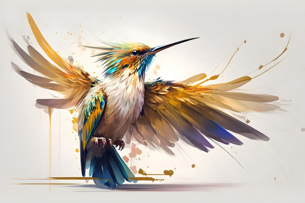 A bird with wings spread A bird with wings spread