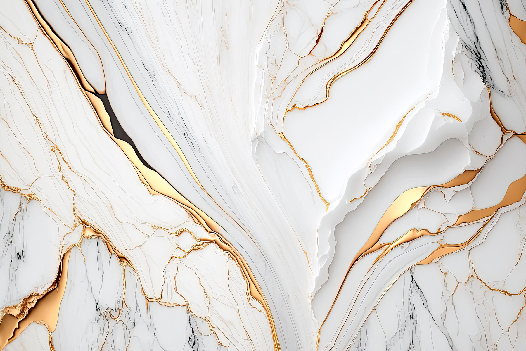 Elegant marble with amber swirls