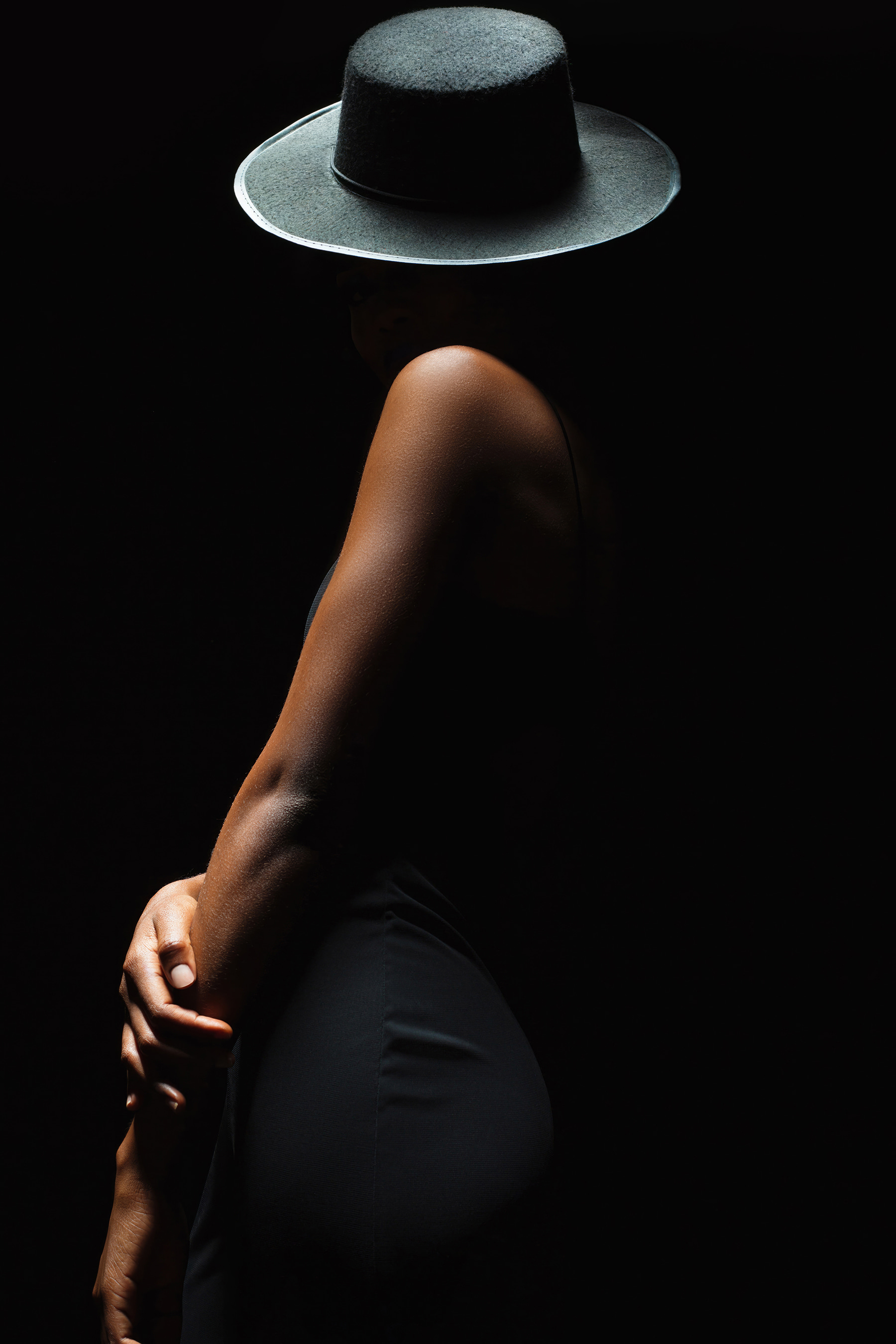 A woman in a hat A woman in a hat