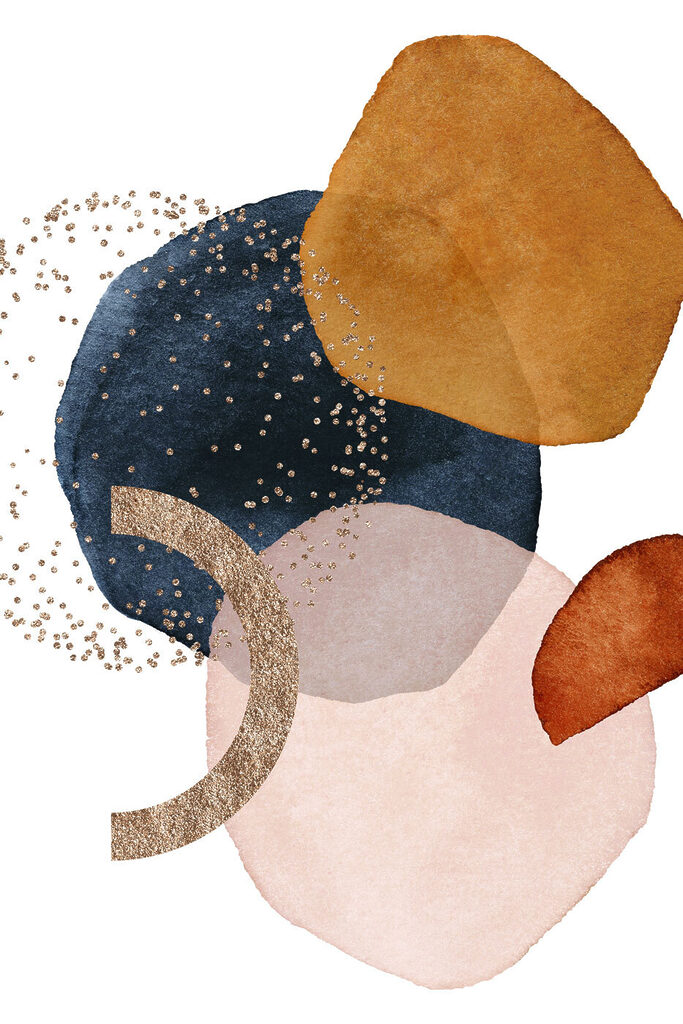 Abstract shapes and sparkling accents Abstract shapes and sparkling accents