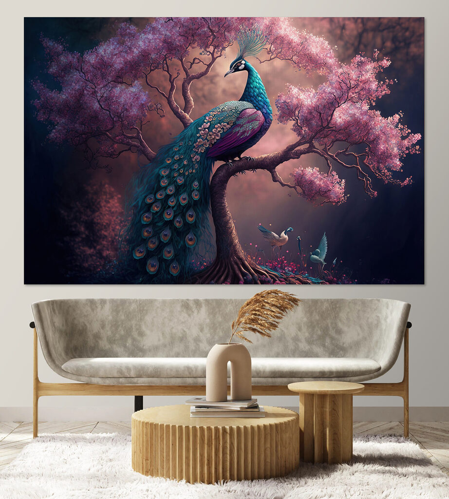 A peacock on a tree A peacock on a tree