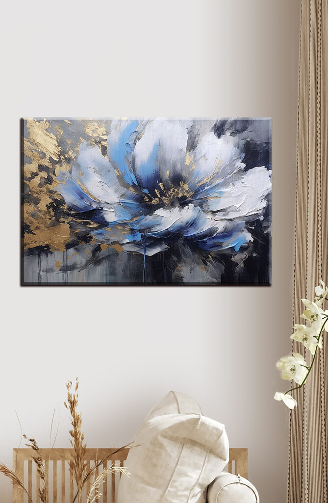 A painting of a flower