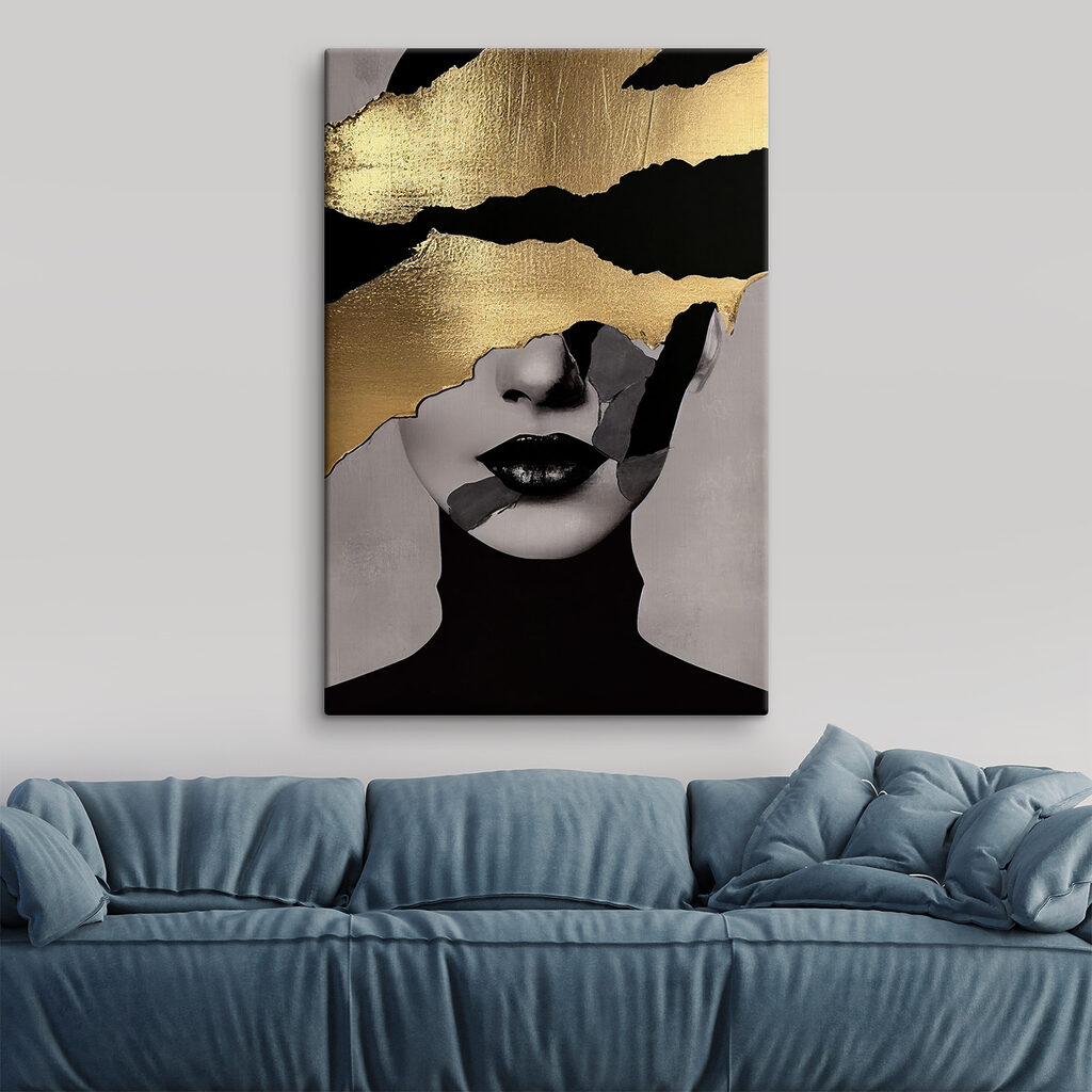 Shattered Elegance in Monochrome and Metallic