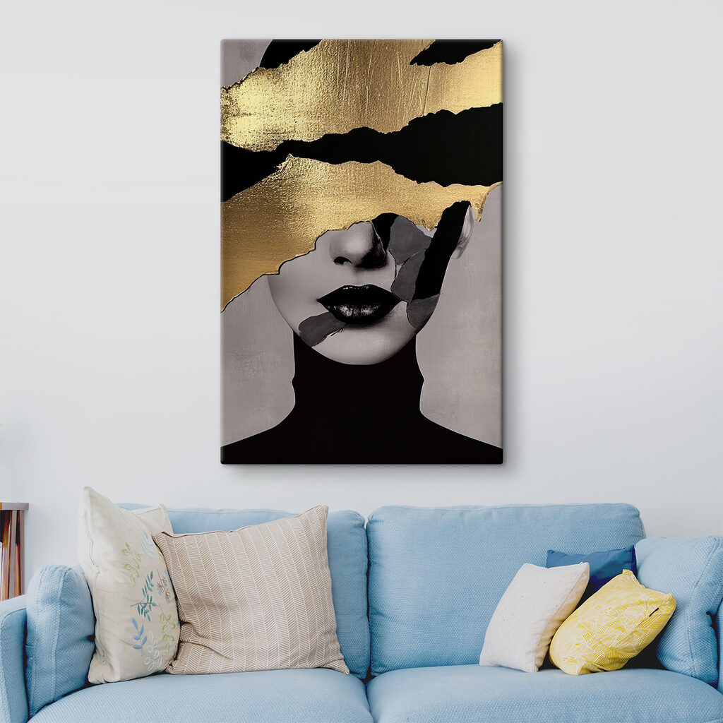 Shattered Elegance in Monochrome and Metallic