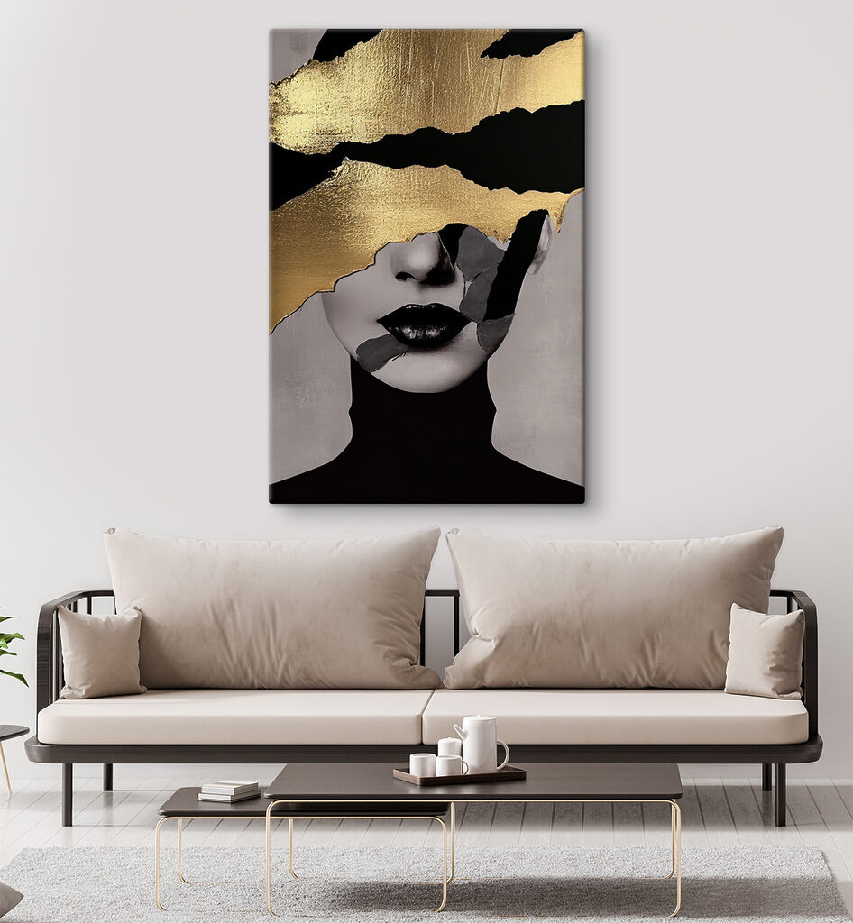 Shattered Elegance in Monochrome and Metallic