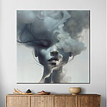 Obraz Žena s kouřem ve vlasech