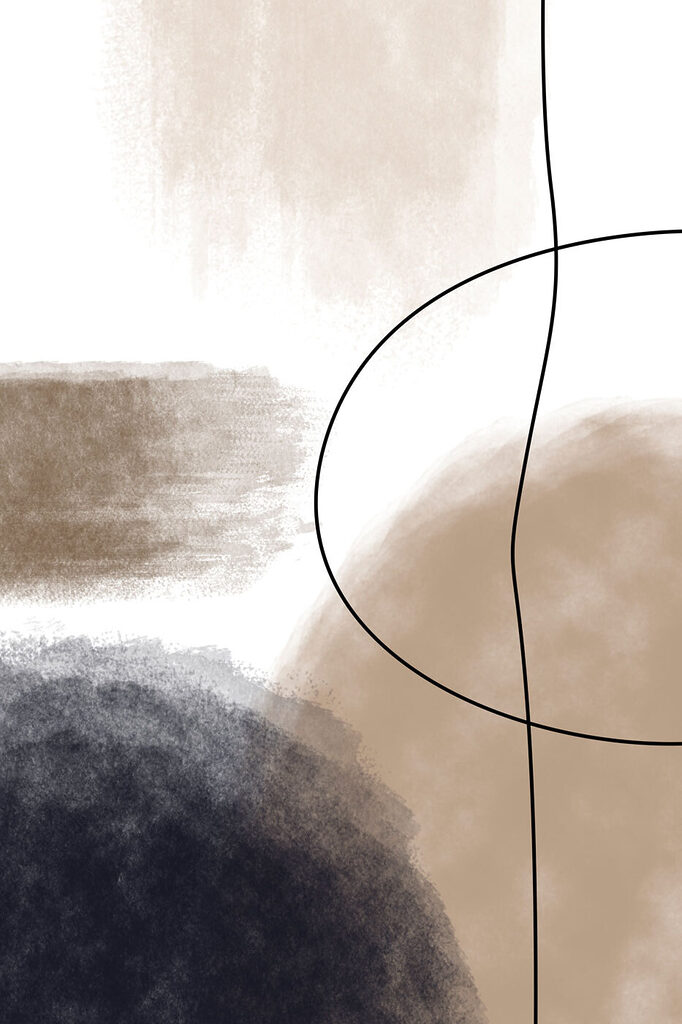 Abstract shapes in muted tones