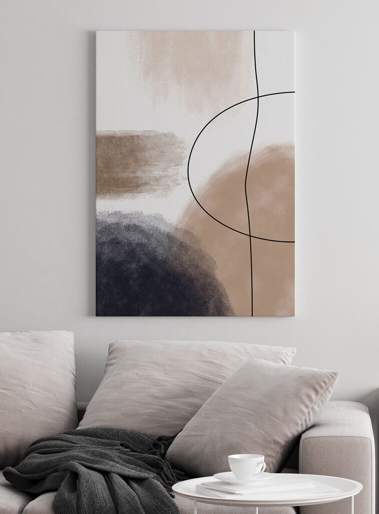 Abstract shapes in muted tones