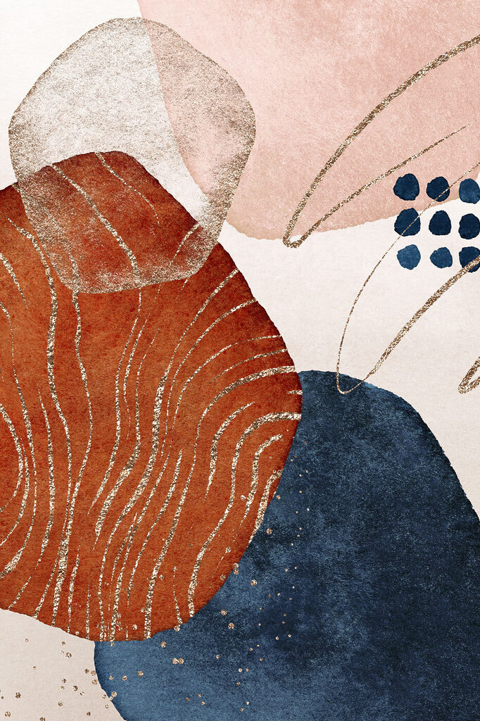 A close up of a painting