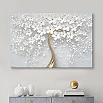 Obraz Strom s bílými květy a listy