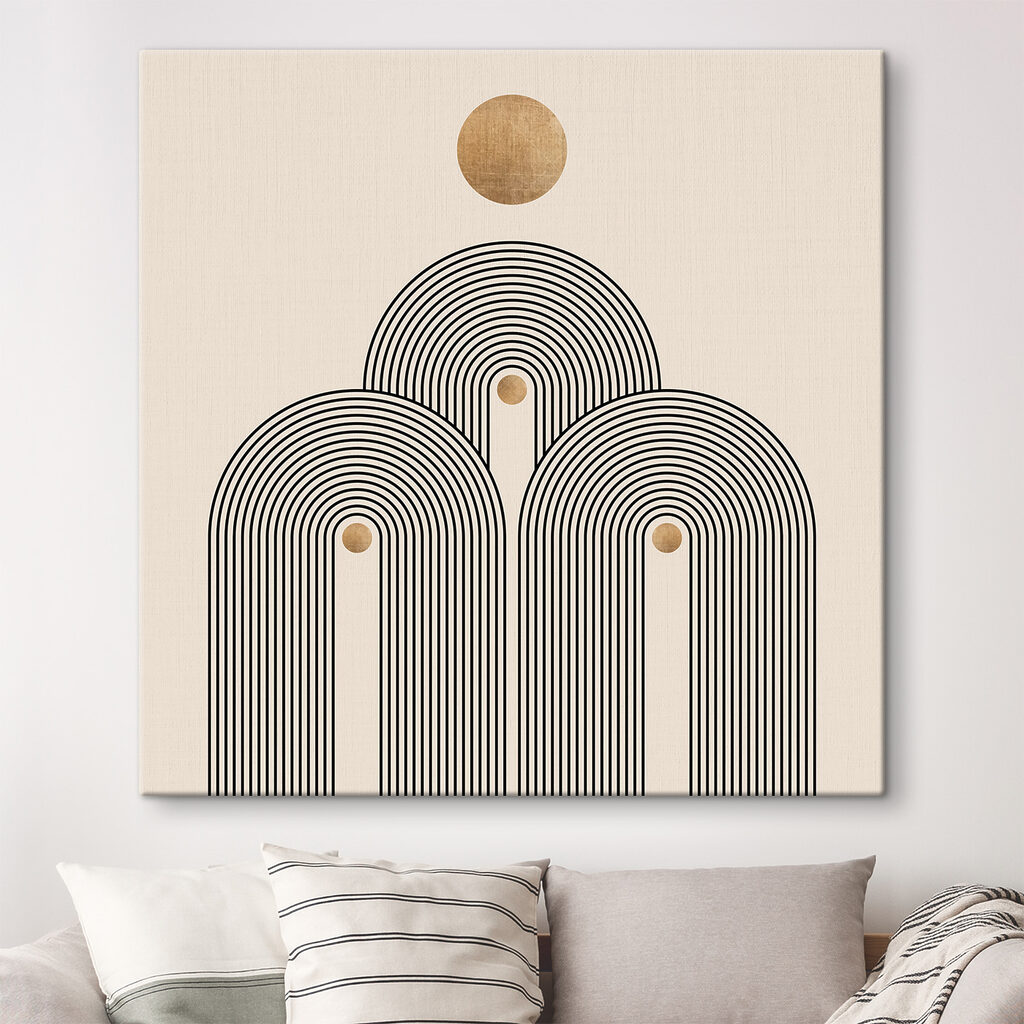 Sun-drenched arches in serene symmetry Sun-drenched arches in serene symmetry