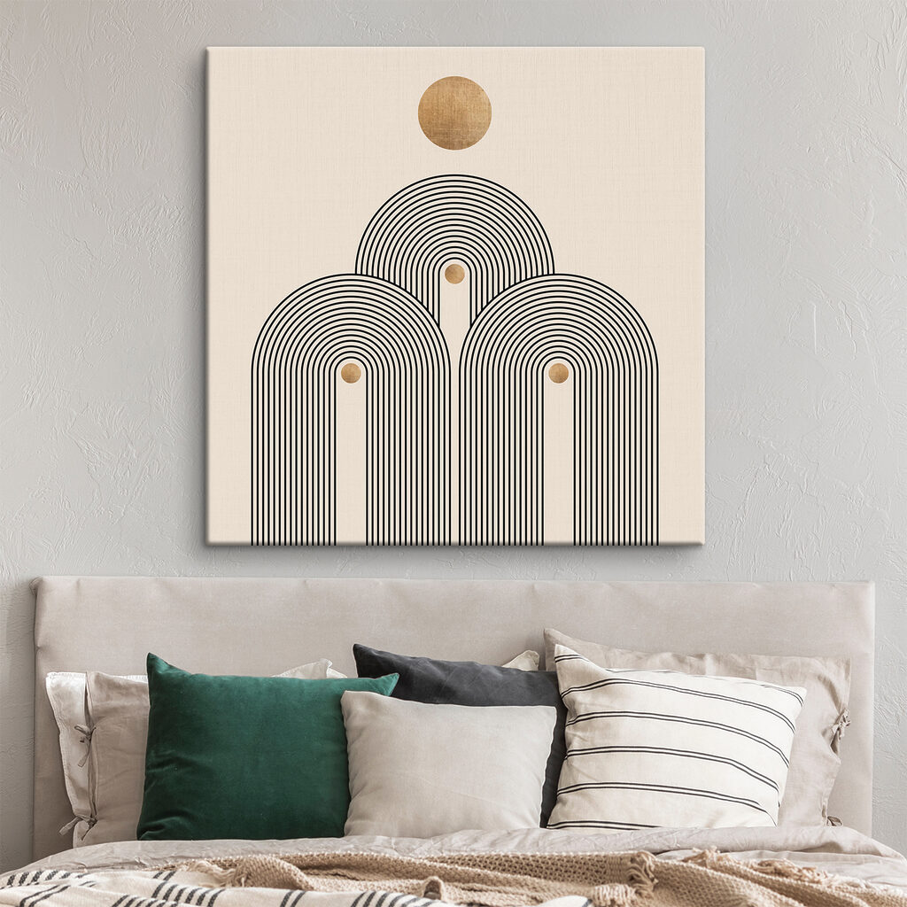 Sun-drenched arches in serene symmetry Sun-drenched arches in serene symmetry