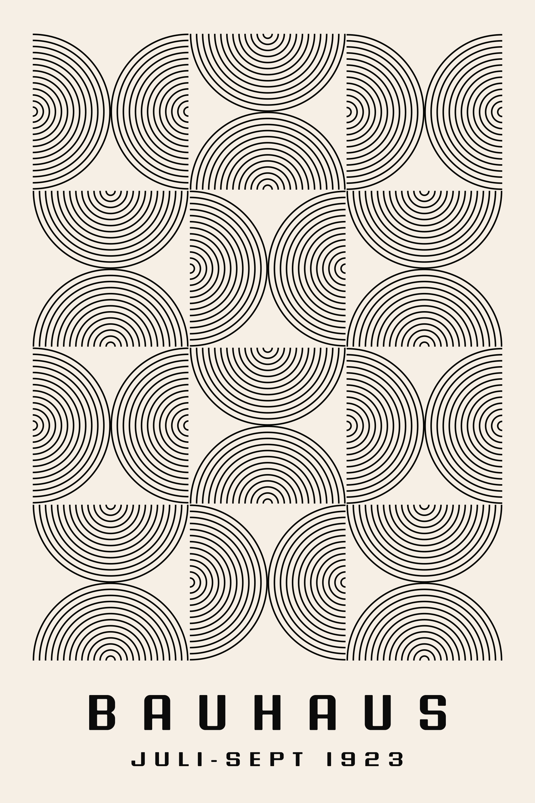 A pattern of circles and lines