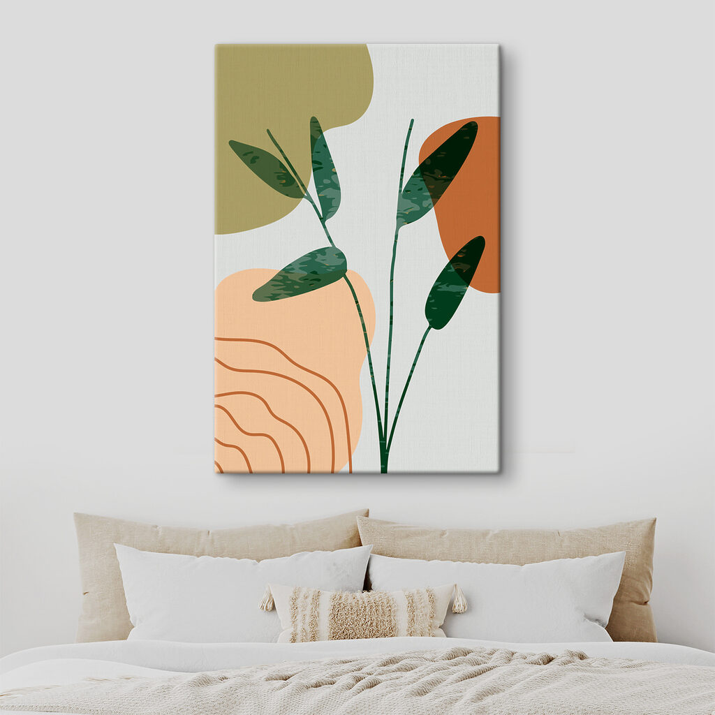 A green and orange leaves