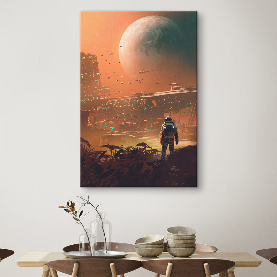 Astronaut na procházce ve městě