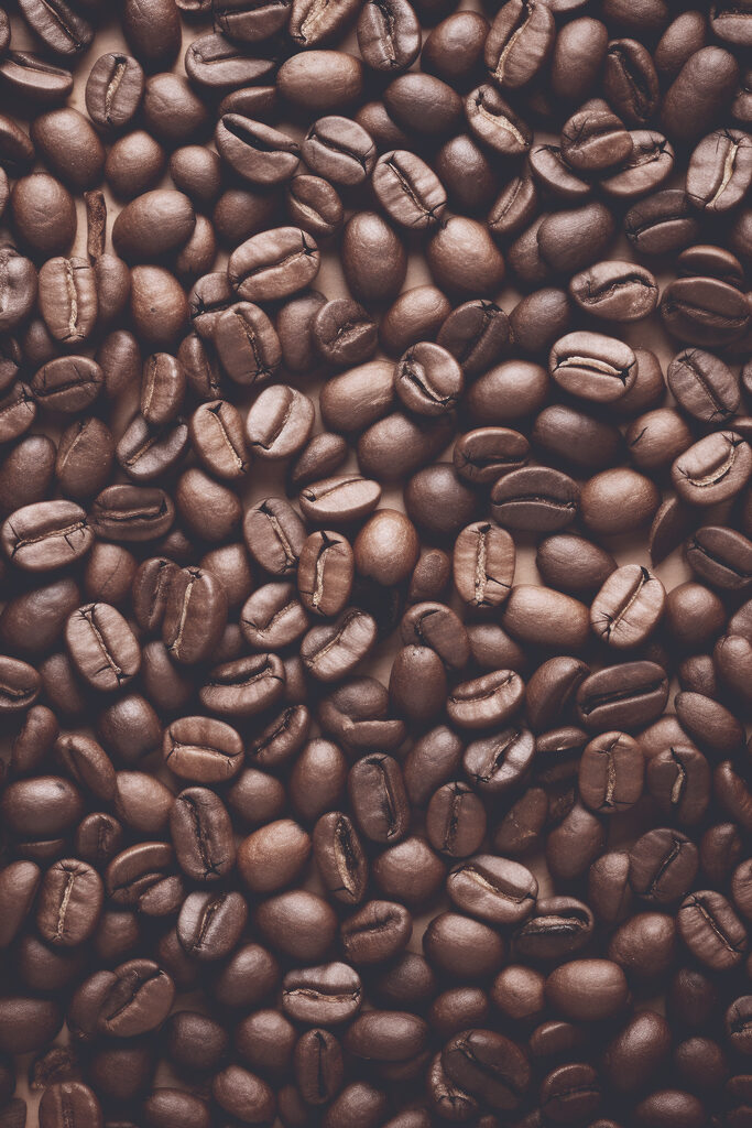 A pile of coffee beans