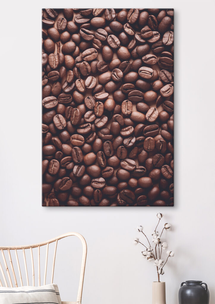 A pile of coffee beans
