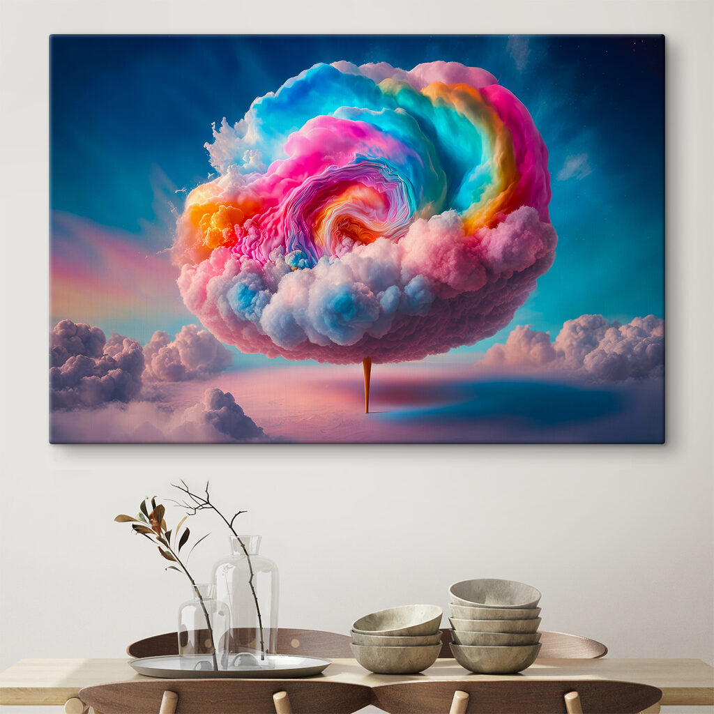 A colorful cloud in the sky A colorful cloud in the sky