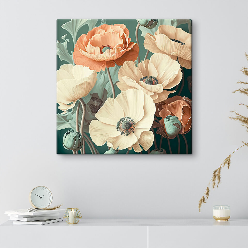 Delicate blooms in soft pastel hues