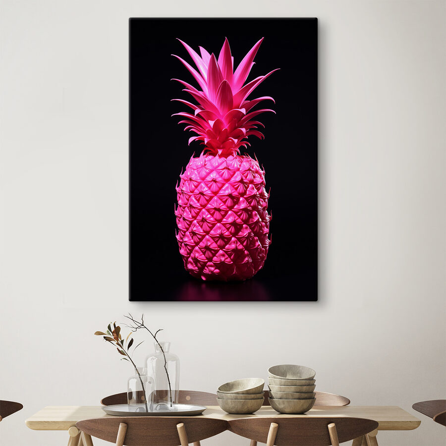 Růžový ananas na černém pozadí Růžový ananas na černém pozadí