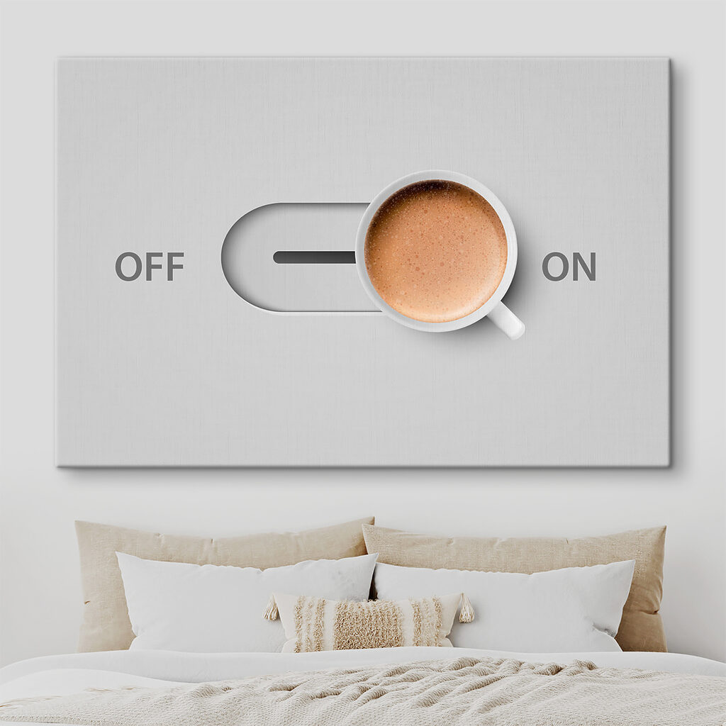 A cup of coffee on a switch