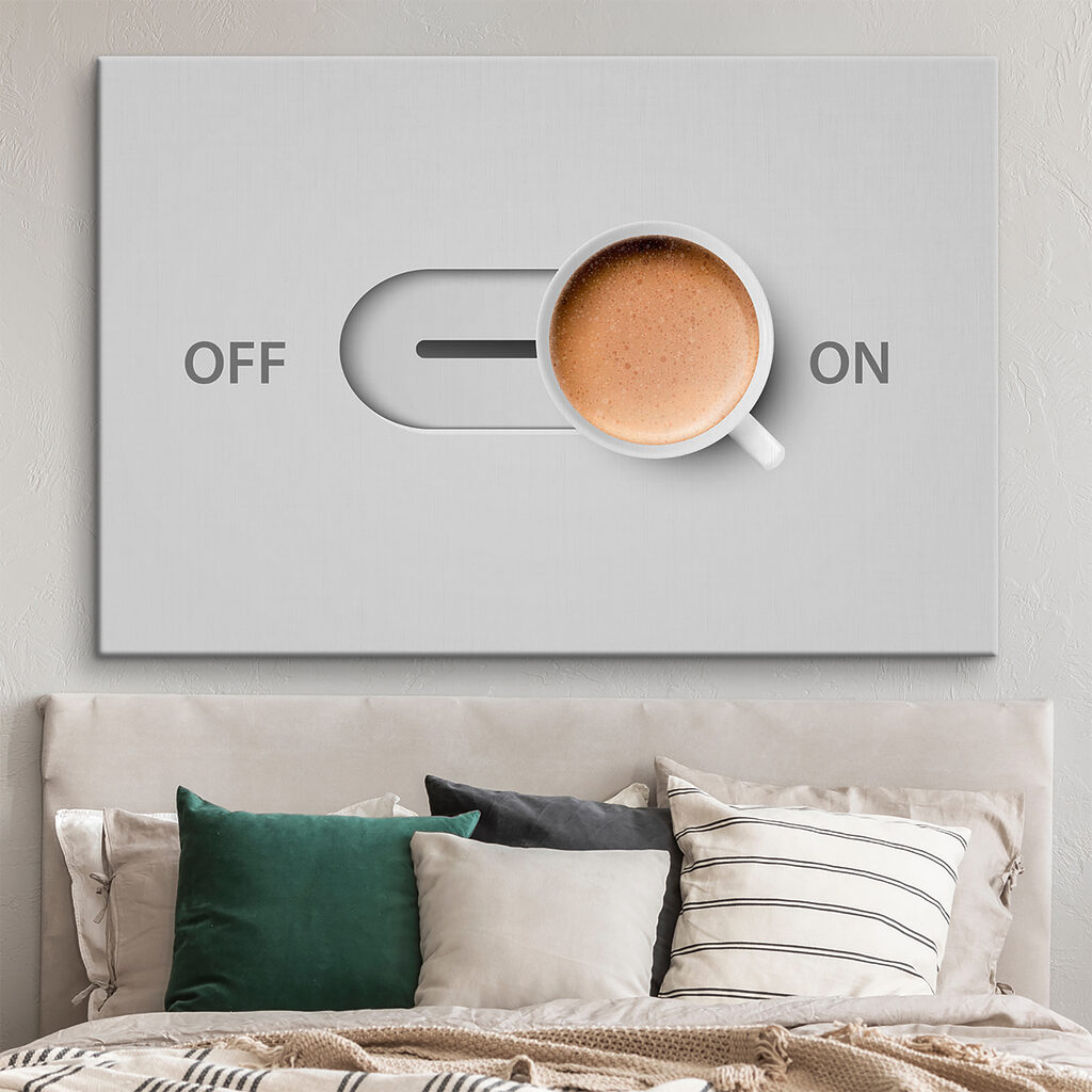 A cup of coffee on a switch