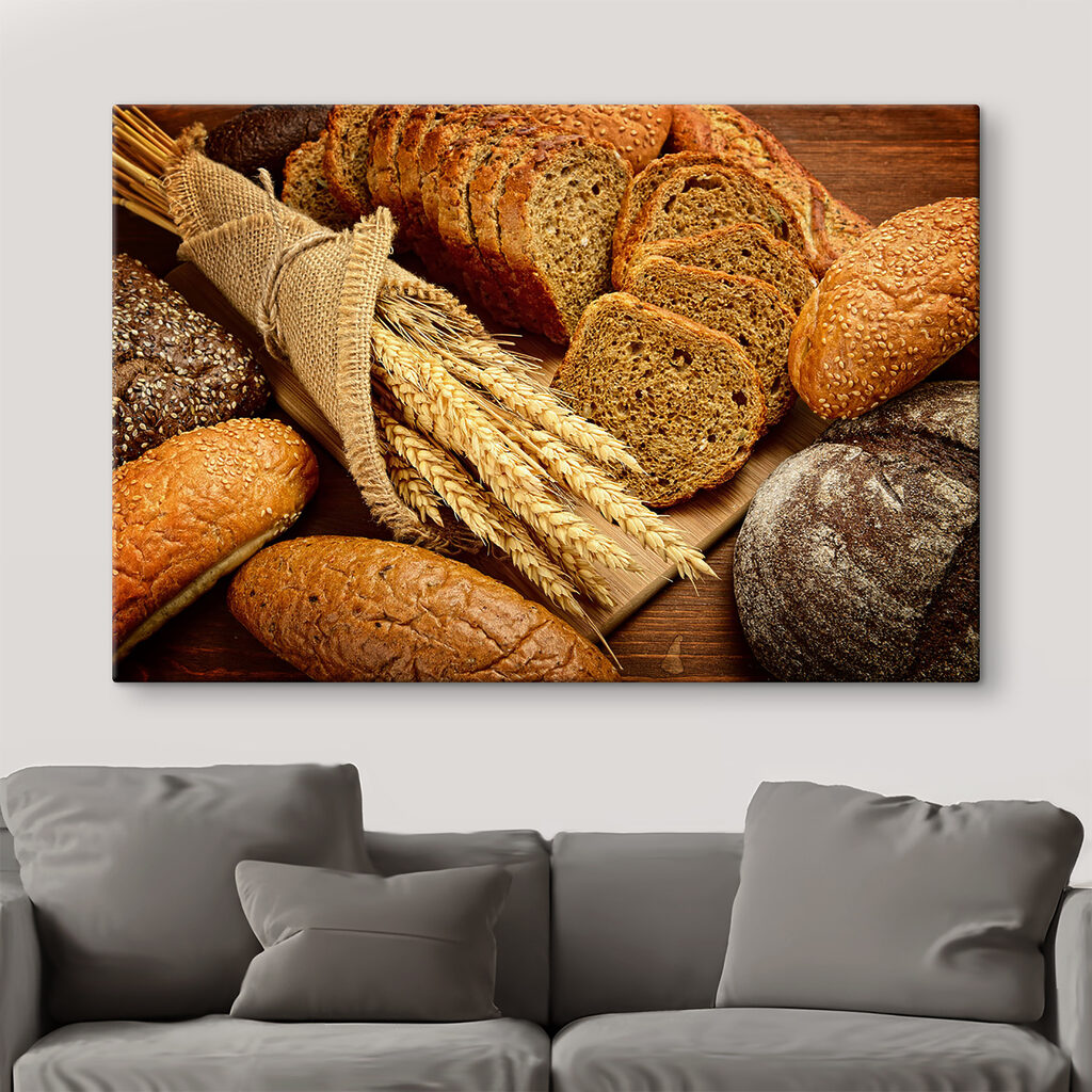 A group of bread on a cutting board