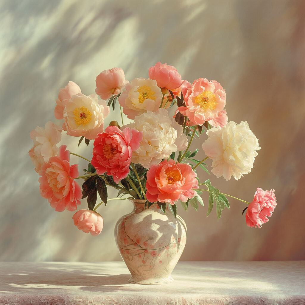 A vase with flowers in it