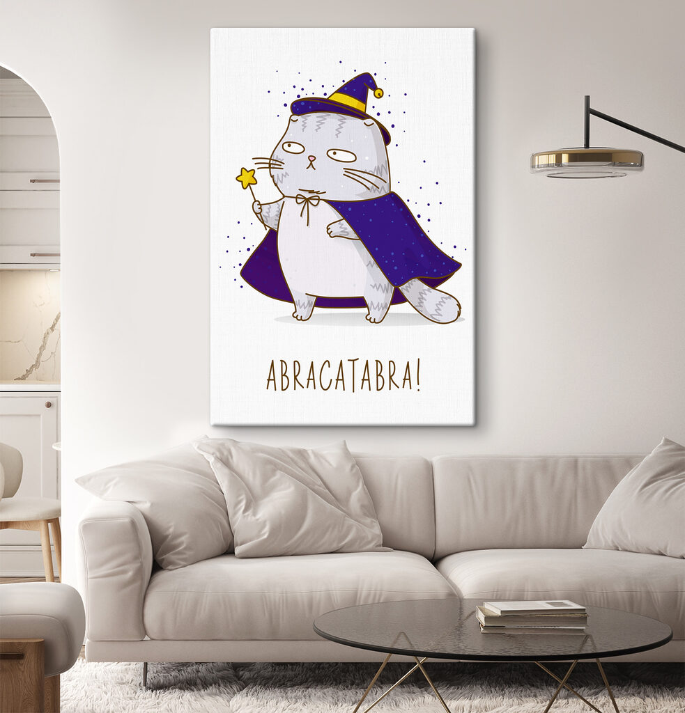 A cartoon of a cat wearing a wizard garment A cartoon of a cat wearing a wizard garment