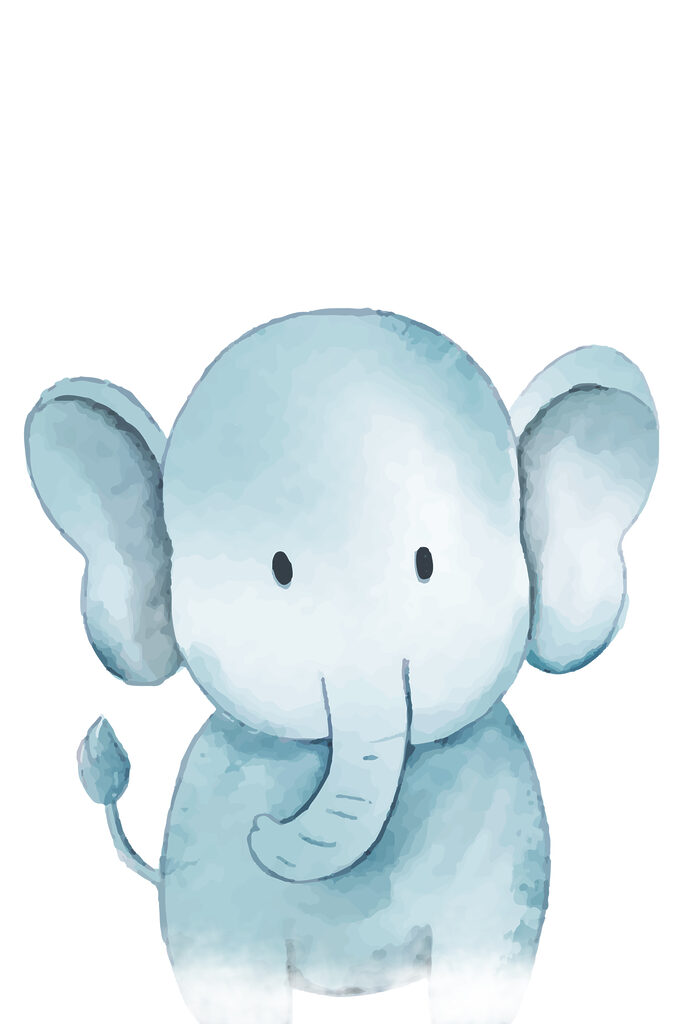 A cartoon of an elephant