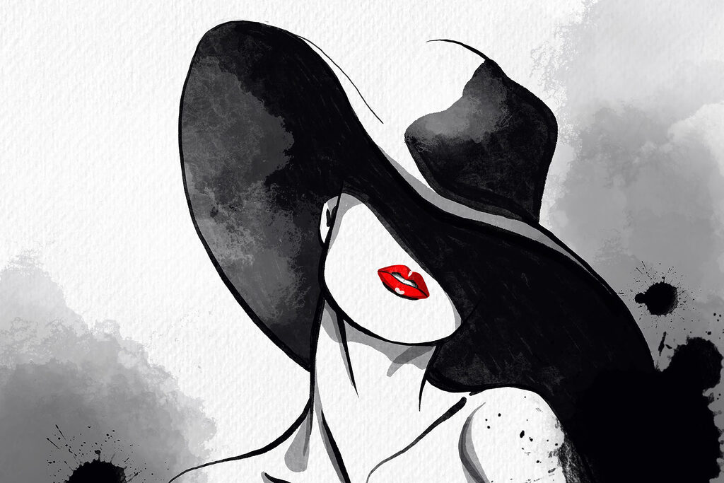 A woman wearing a hat