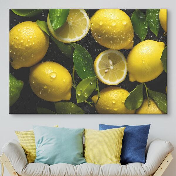 Skupina citronů s listy Skupina citronů s listy