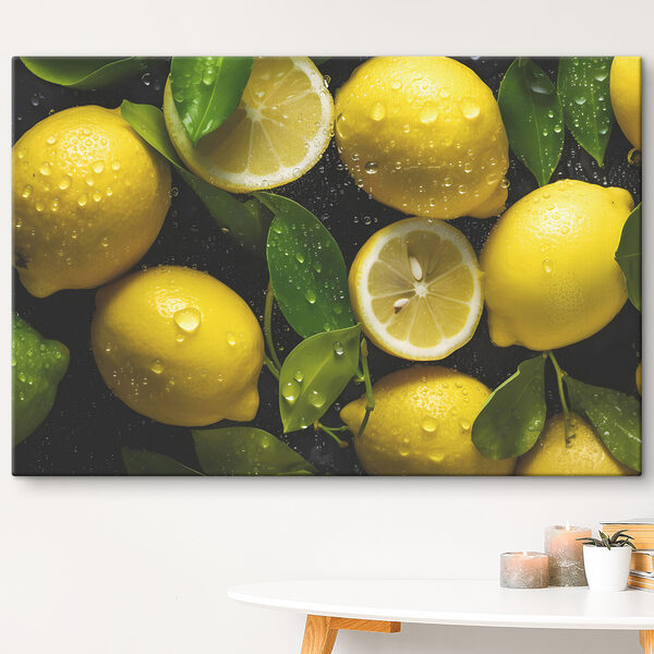 Skupina citronů s listy Skupina citronů s listy
