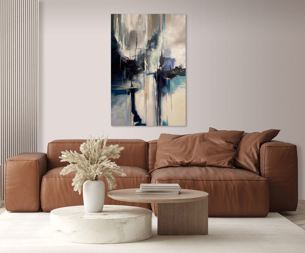 A painting of a city A painting of a city