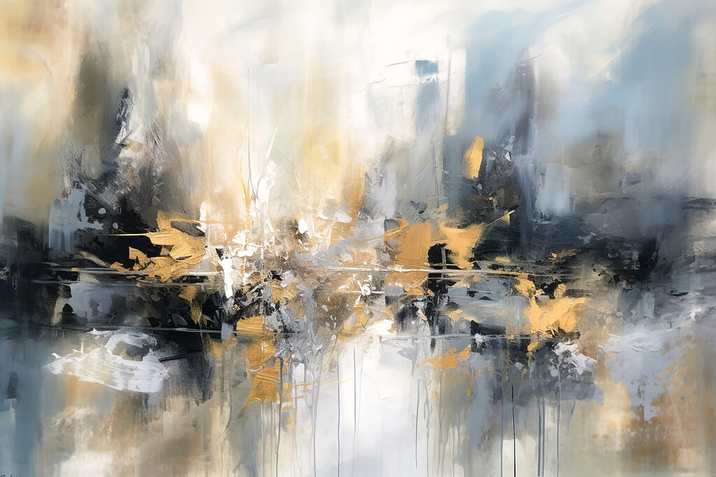 A painting of a city