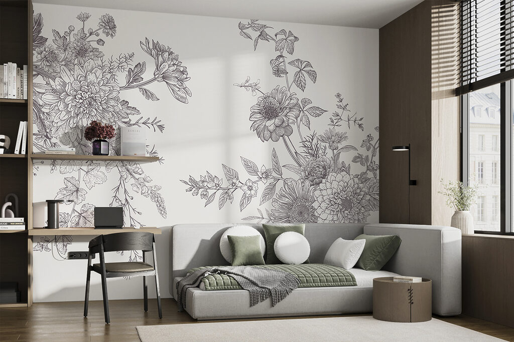 A group of flowers with leaves A group of flowers with leaves