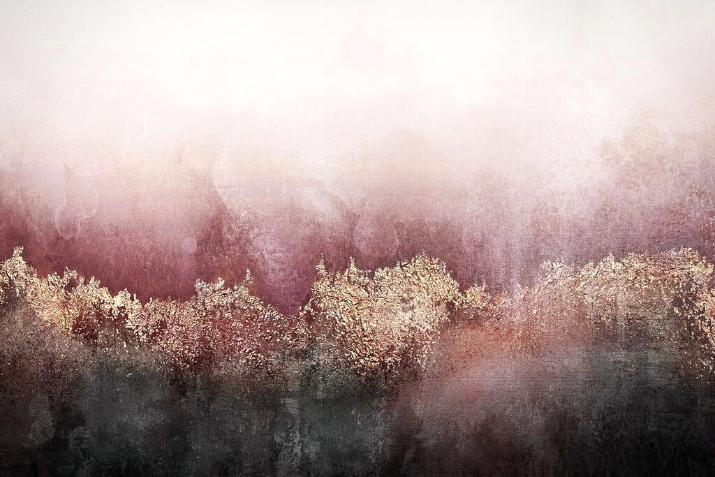 A close up of a painting