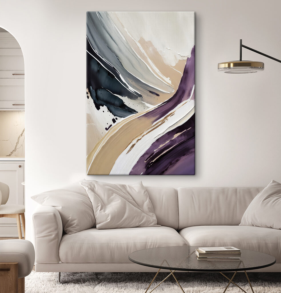 A close up of a painting