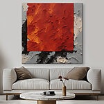 Obraz červeného čtverce s černou a bílou barvou Obraz červeného čtverce s černou a bílou barvou