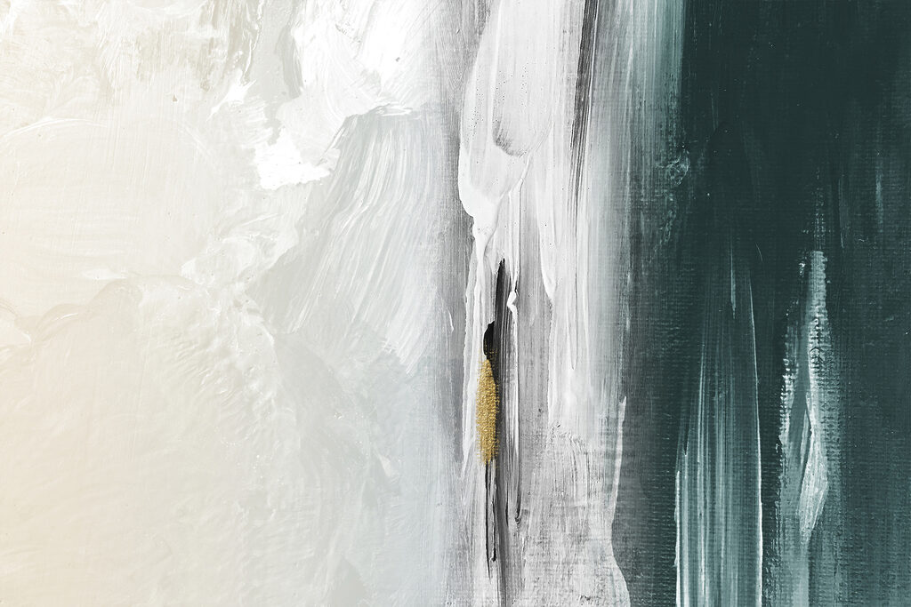 A close up of a painting