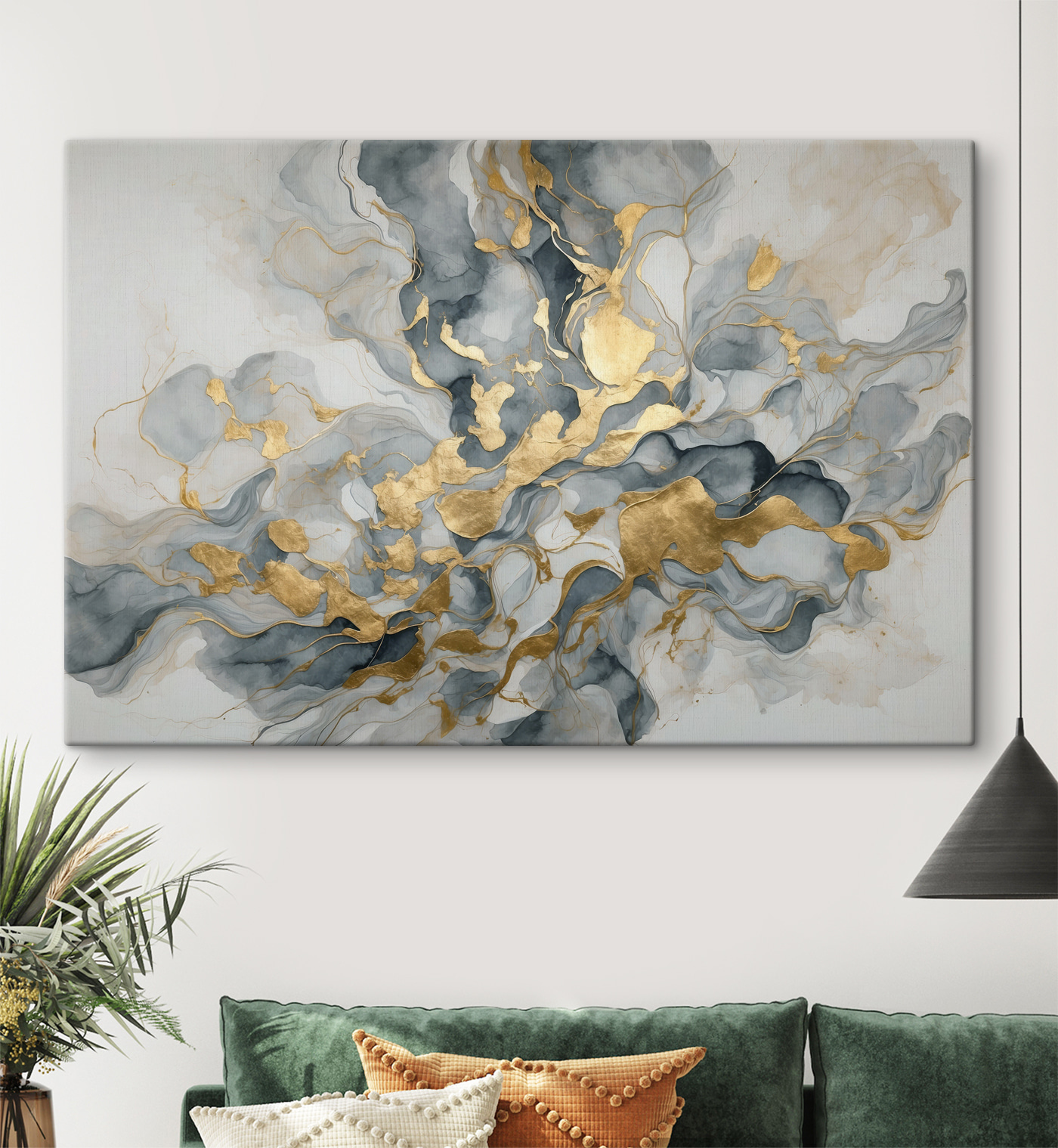 Elegant swirls of blue and taupe Elegant swirls of blue and taupe