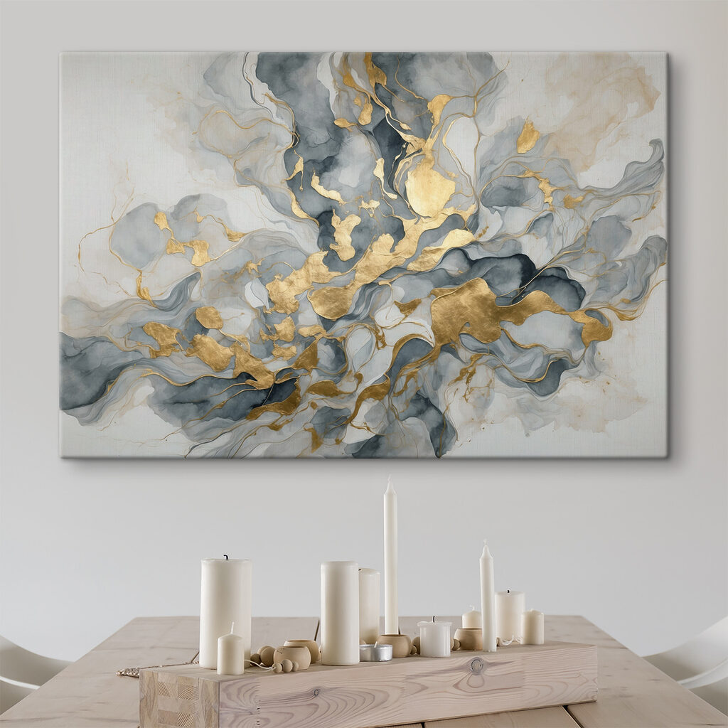 Elegant swirls of blue and taupe Elegant swirls of blue and taupe