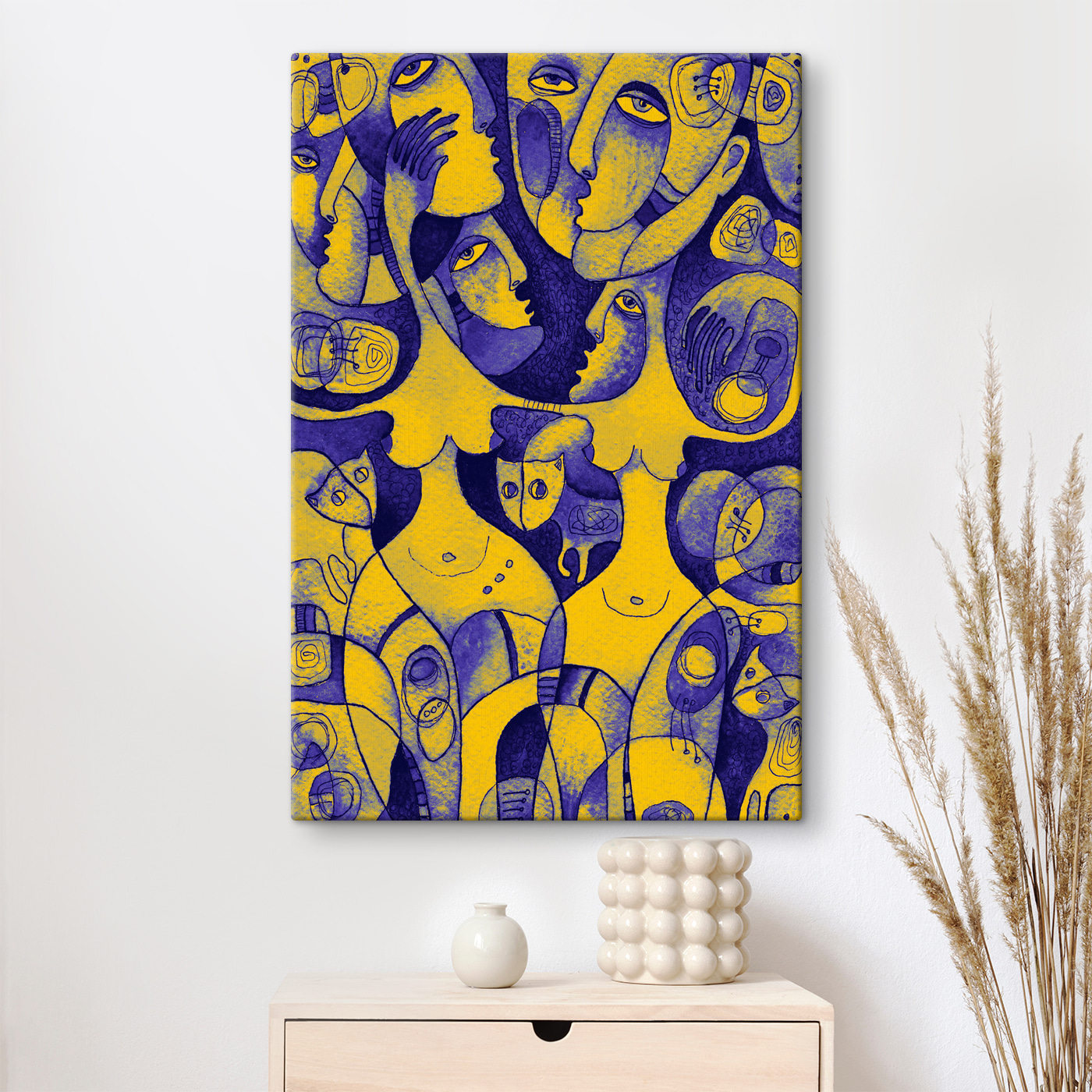 A group of people with faces