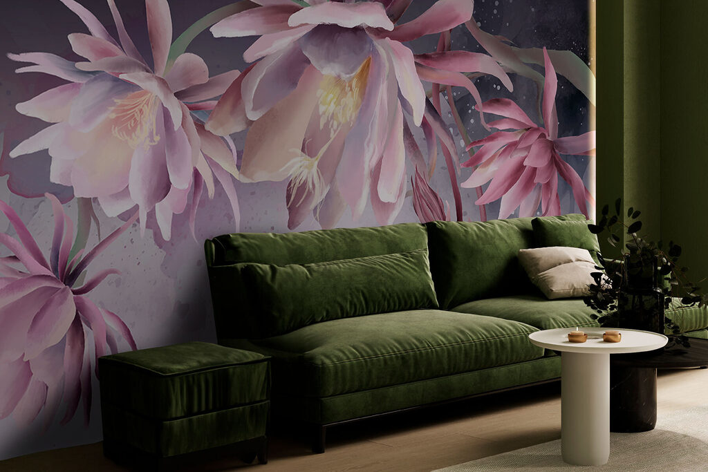 A group of pink flowers