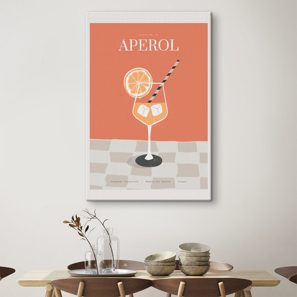 A poster of a drink A poster of a drink