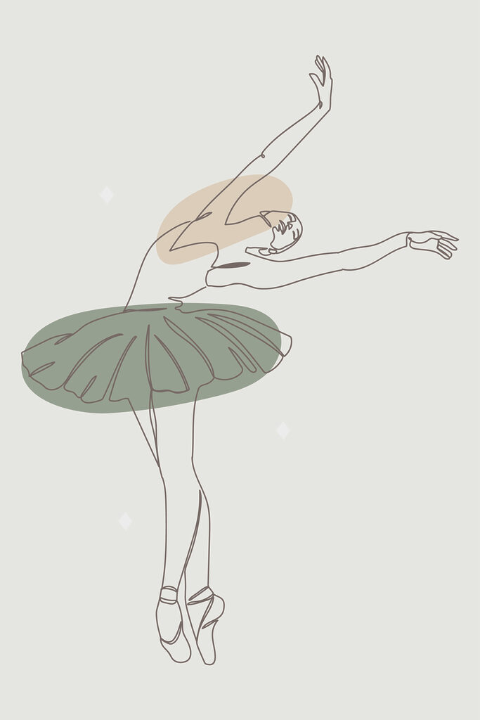 A drawing of a ballerina A drawing of a ballerina