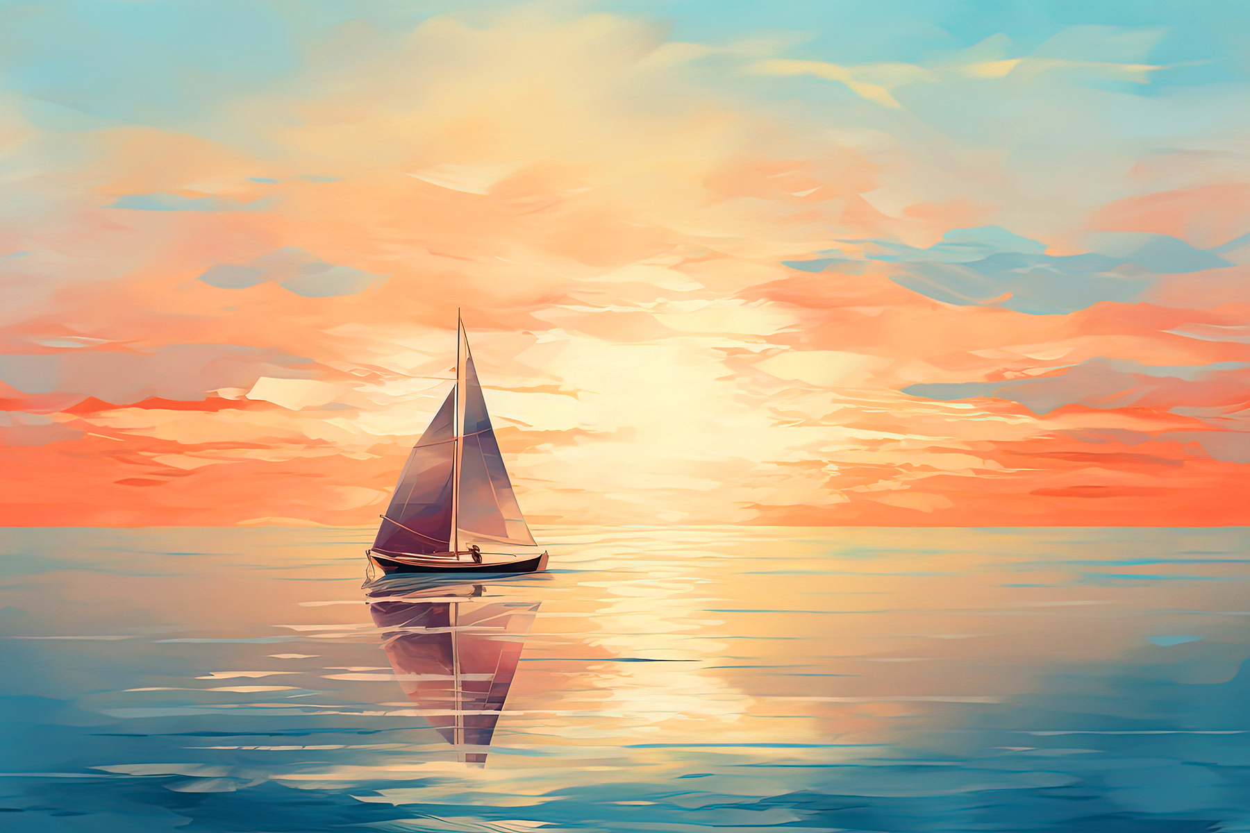 A sailboat on the water