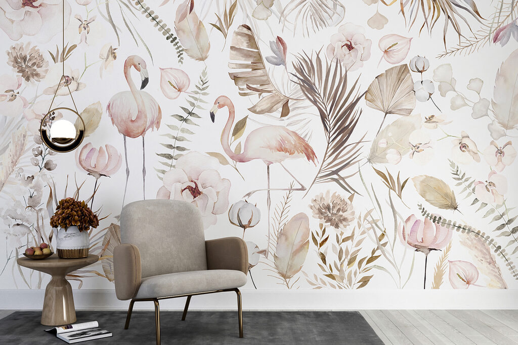 Akvarelová malba plameňáků a květin w00507pig4r 1024x683 - Akvarelová malba plameňáků a květin - tegory