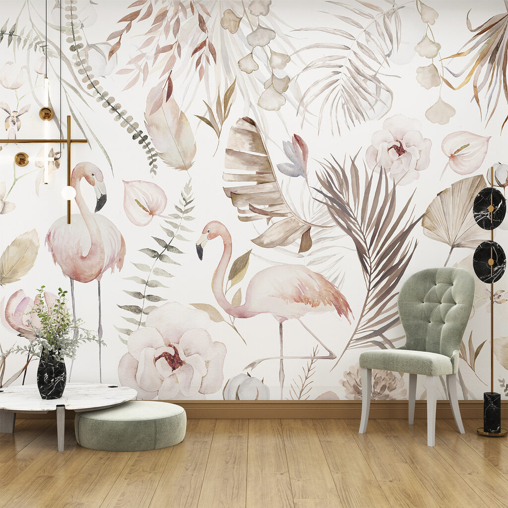 Akvarelová malba plameňáků a květin w00507pig6ms 1024x1024 - Akvarelová malba plameňáků a květin - tegory